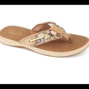 Sperry Topsider Flip Flop-Leopard